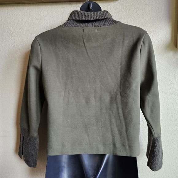 Banana Republic Factory BRUSHED TURTLENECK SWEATSHIRT Olive Size Small - Picture 4 of 6